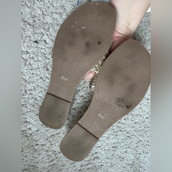 Matisse SHANA Light Gold Metallic Woven Leather Slide Sandal women’s size US 10 - Picture 4 of 5